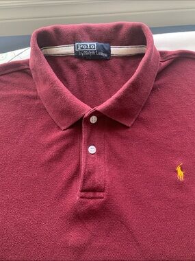 Polo by Ralph Lauren Maroon Polo with Yellow Pony
